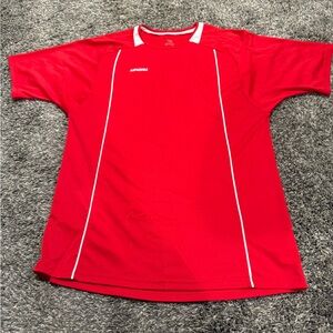 Red Soccer Jersey with White Accents